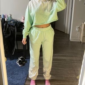 mint sweatsuit